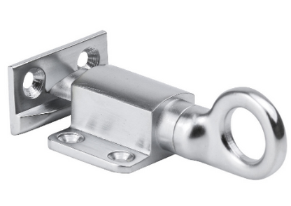 Drake & Wrigley 4120 Ring Pull Spring Catch In 7 Colours : Chrome ,Florentine Bronze ,Oil Rubbed Bronze ,Brass ,Satin Bronze ,Satin Chrome ,Satin Nickle