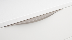 Kethy Flat Curved Edge Pull 280mm O/A 3 Dowel Polished Chrome & Stainless Effect