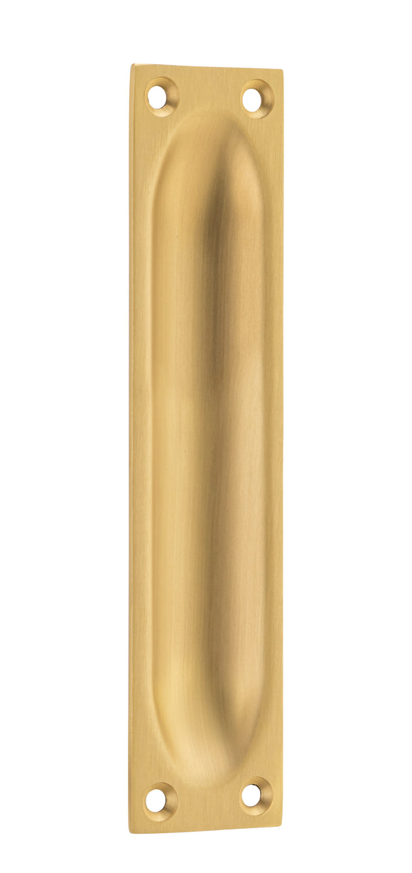 Sliding Door Pull Classic Large Satin Brass H140xW32mm