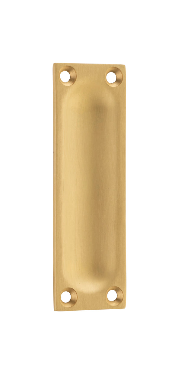 Sliding Door Pull Classic Small Satin Brass H88xW28mm