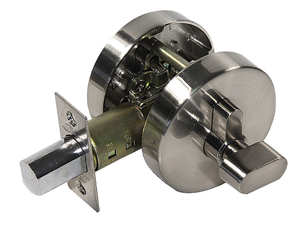 Sylvan Heavy duty Single Cylinder Deadbolt With Turn Round,Square Back Plate - Satin Nickel & Satin Chrome Finish