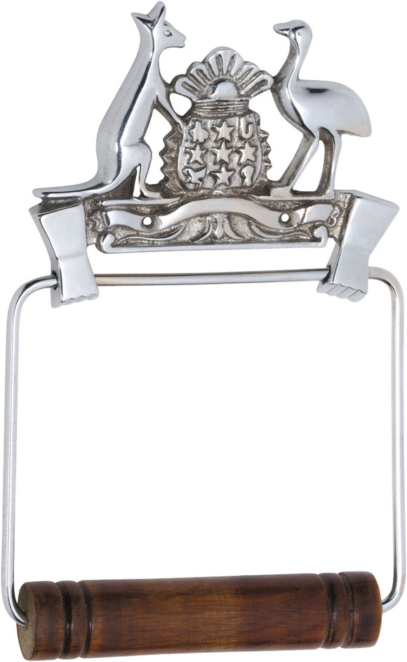 Toilet Roll Holder Coat Of Arms Chrome Plated H190xW120mm
