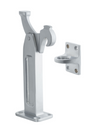 MILES NELSON DOOR STOP LATCH BACK HEAVY DUTY FLOOR MOUNT 150MM SATIN CHROME