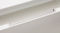 Kethy Recessed Back Edge Pull 200mm O/A 3 Dowel Black & Matt Nickel