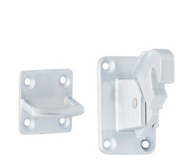 MILES NELSON DOOR STOP MANTIS 125MM SELF LATCHING HOLDER FLOOR & WALL MOUNT ON SOLID BRASS SATIN CHROME