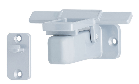 MILES NELSON DOOR STOP LATCHING SATIN CHROME