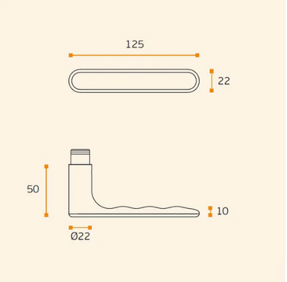 JNF IN.00.177 Tokyo Lever Handle With Standard Rose Stainless Steel