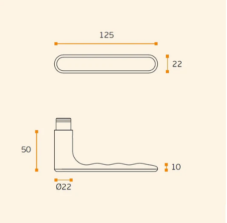 JNF IN.00.177 Tokyo Lever Handle With Standard Rose Stainless Steel