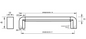 Kethy Rimini Stainless D Handle Half Round Section 22mm Wide S/Steel Handle/Zamac Posts 138mm with 128mm C to C