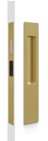 Mardeco 8105 M Series Snib Lock Flush Pull Set. Exterior Plain Plate. - Available In 7 Colours : Black ,Bronze ,Brushed Nickel ,Brushed Satin Chrome ,Polished Chrome ,Satin Brass ,Satin Chrome