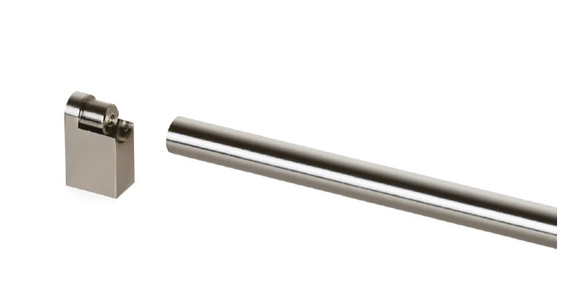 ELITE AMELIA CROSS BAR FOOT TO CUT LENGTH 825mm x HEIGHT 36mm x WIDTH 14mm - BRUSHED NICKEL