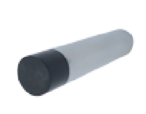 MILES NELSON DOOR STOP 75MM ROUND FLOOR MOUNT (INCLUDES WHITE / BLACK TIP)  IN 2 COLOURS : SATIN CHROME ,SATIN NICKEL