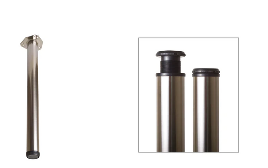ELITE TABLE LEG SIZE : 710MM & 810MM - BRUSHED NICKEL
