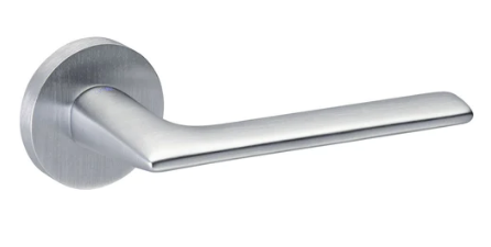 Groel 814 Baci Round Door Handle Dummy Right Handle Finish Available In 4 Colours :  Brushed Satin Chrome ,Black ,Satin Brass ,Inox Tech
