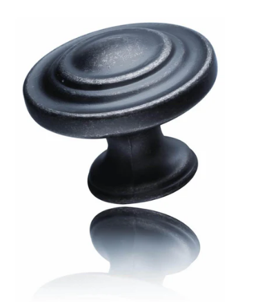 Mardeco 3801 Cabinet Knob Diameter Size 33mm Finish Available in 3 Colours :  Antique Brass ,Black ,Pewter