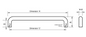 Kethy Enna Stainless D Handle 15.8mm Dia S/Steel Handle C to C  Available In 5 Sizes : 400mm x 384mm,500mm x 484mm ,600mm x 584mm ,700mm x 684mm ,800mm x 784mm