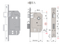 Sylvan 3 Lever Mortice Lock 2.5" & 3" Keyed Alike Nickel plate. & Polished brass