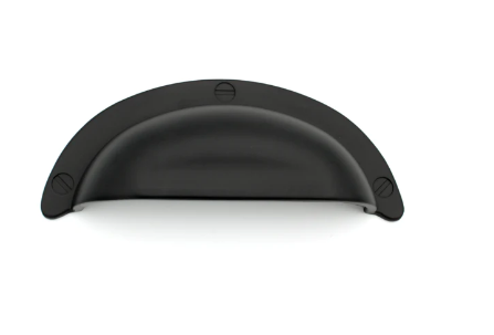 ELITE GEORGIA PULL HANDLE HOLE CENTRE 64MM ( LENGTH: 96mm x HEIGHT : 39mm )- SATIN BLACK & BRUSHED NICKEL