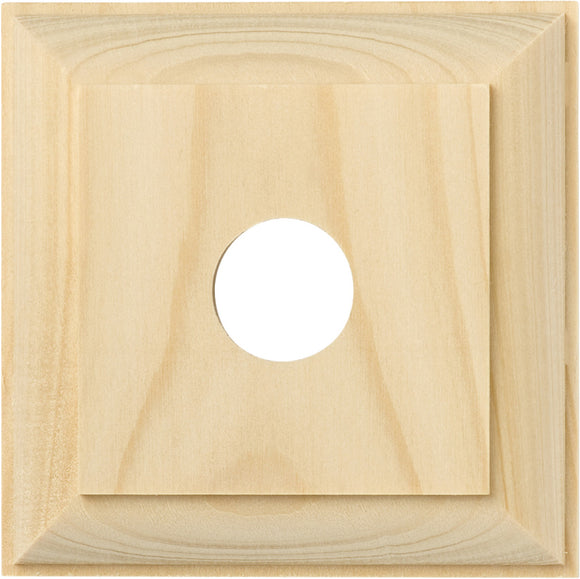 Switch Socket Block Traditional Single Pine H90xW90mm