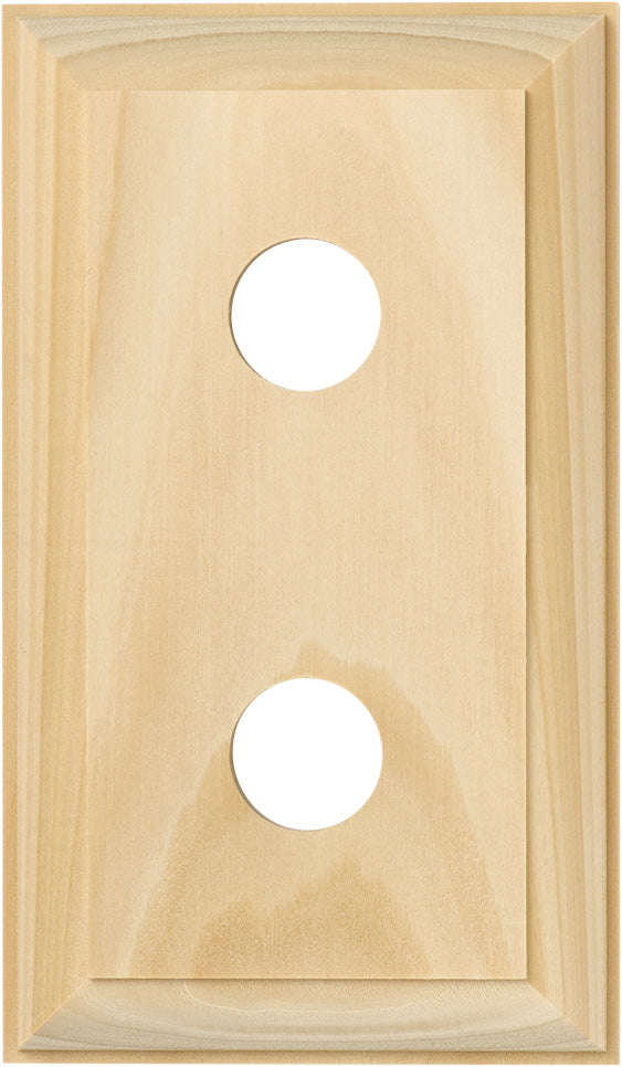 Switch Socket Block Traditional Double Pine H90xL155mm