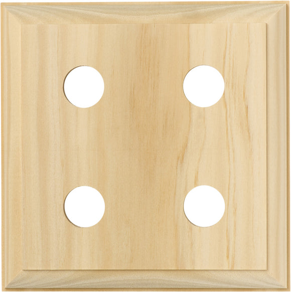 Switch Socket Block Traditional Quad Pine H155xL155mm