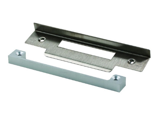 Sylvan Rebate Forend Kit for 3 Lever Mortice Lock Chrome Plate. & Polished brass