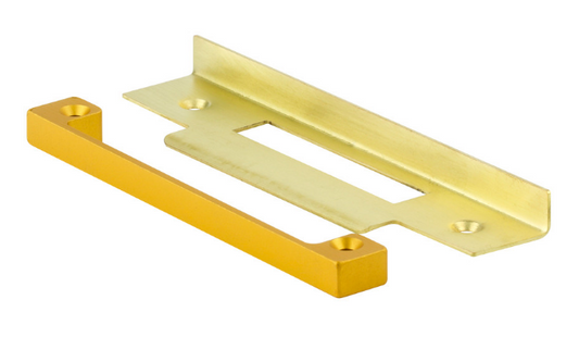 Sylvan Rebate Forend Kit for 3 Lever Mortice Lock Chrome Plate. & Polished brass