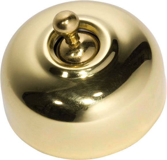 Switch Traditional Polished Brass D50xP40mm