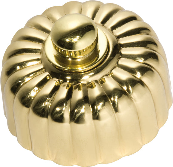 Dimmer Fluted Polished Brass D55xP40mm
