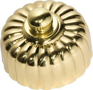 Fan Controller Fluted Polished Brass D55xP40mm