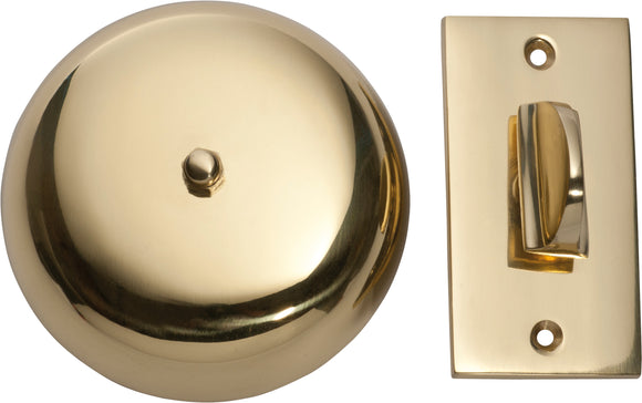 Turn Bell Plain Polished Brass D90mm