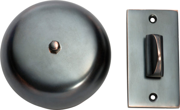 Turn Bell Plain Antique Copper D90mm – Hardware & Panel Supplies