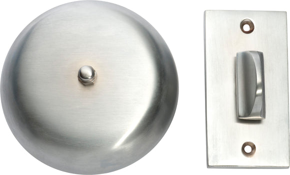 Turn Bell Plain Satin Chrome D90mm