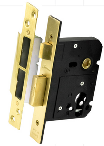 Sylvan Euro Profile Security Mortice Dead Lock  2.5" & 3" - Brass & Stainless Steel Finish