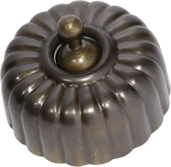 Switch Fluted Antique Brass D55xP40mm