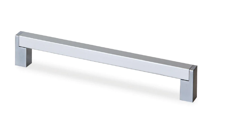 ELITE CUBE CROSS BAR HANDLE HOLE CENTRE AVAILABLE IN 5 SIZES : 128MM ,192MM ,256MM ,352MM ,544MM MATT CHROME PLATED