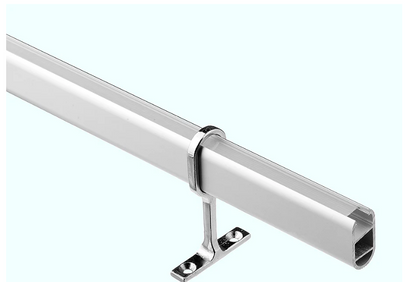 LOH ATLAS LED SILVER WARDROBE RAIL EXTRUSION FINISH SILVER 2  mts