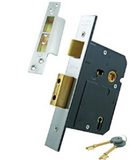Sylvan 5 Lever Security Mortice Lock 2.5" & 3" - Antiq Brass ,Polished Brass & Stainless steel