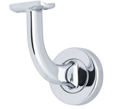 MILES NELSON BANNISTER BRACKET IN 9 COLOURS : BRASS ,CHROME ,FLORENTINE BRONZE ,ELECTROPLATED BLACK ,WHITE ,UN PLATED RAW ,SATIN CHROME ,SATIN GRAPHITE ,SATIN NICKEL