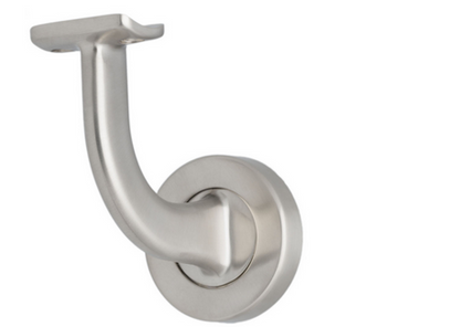 MILES NELSON BANNISTER BRACKET IN 9 COLOURS : BRASS ,CHROME ,FLORENTINE BRONZE ,ELECTROPLATED BLACK ,WHITE ,UN PLATED RAW ,SATIN CHROME ,SATIN GRAPHITE ,SATIN NICKEL
