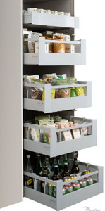 Blum Tandembox Antaro Space tower kitset front attached 5 × 30kg length 500-550mm ( 275-500w ) Available in Silk White.