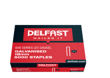 Delfast 18mm Galvanised 606 Series Staples Box 5000