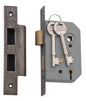 Mortice Lock 5 Lever Rumbled Nickel CTC57mm Backset 46mm