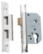Mortice Lock Euro Rebated Polished Nickel CTC47.5mm Backset 46mm