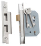 Mortice Lock 5 Lever Rebated Satin Nickel CTC57mm Backset 57mm