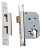 Mortice Lock Euro Rebated Satin Nickel CTC47.5mm Backset 57mm