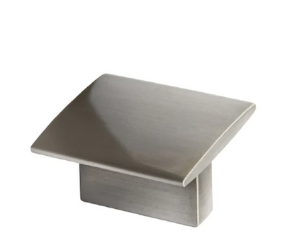 ELITE MICHELLE SQUARE KNOB LENGTH : 36mm x WIDTH : 36mm x HEIGHT :21mm - BRUSHED NICKEL & MATT CHROME