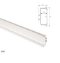ELITE APOLLO CENTRE HANDLE PROFILE LENGTH : 3MTR ,HEIGHT : 56mm ,WIDTH : 19mm - MATT CHROME ,SATIN BLACK & ARCTIC WHITE