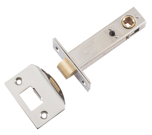 Tube Latch Split Cam 'D' Striker Polished Nickel Backset 70mm
