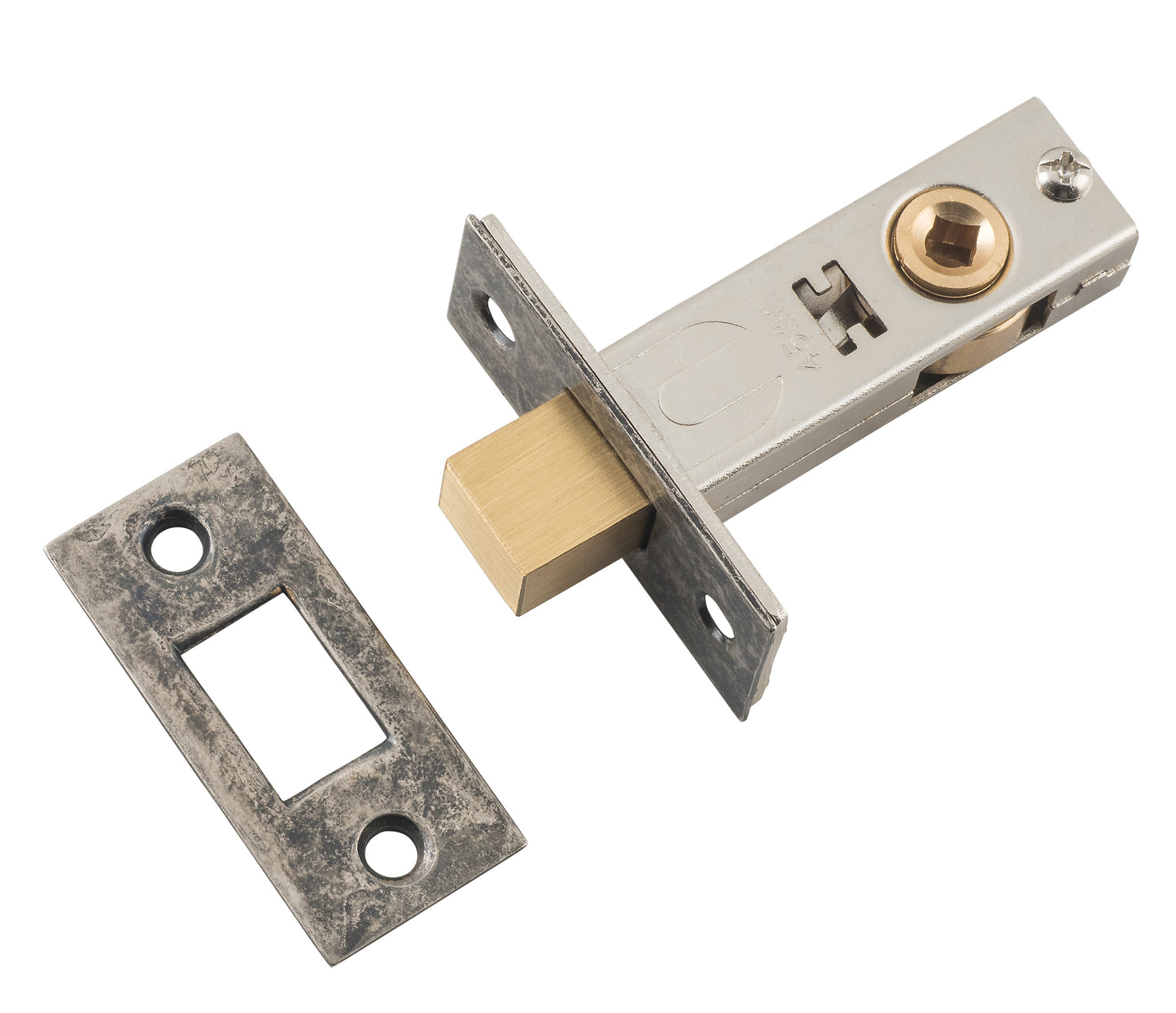 Privacy Bolt Rumbled Nickel Backset 45mm